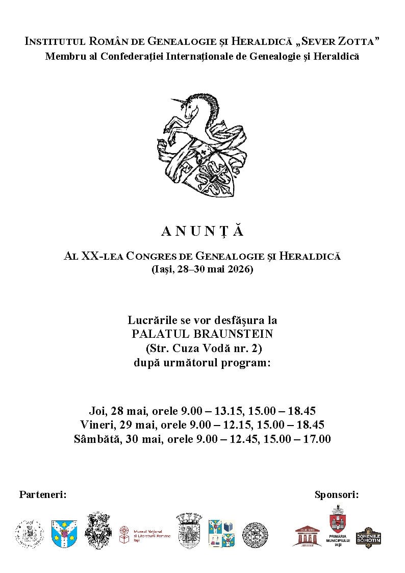 Congresul de Heraldică și Genealogie, ediția XX